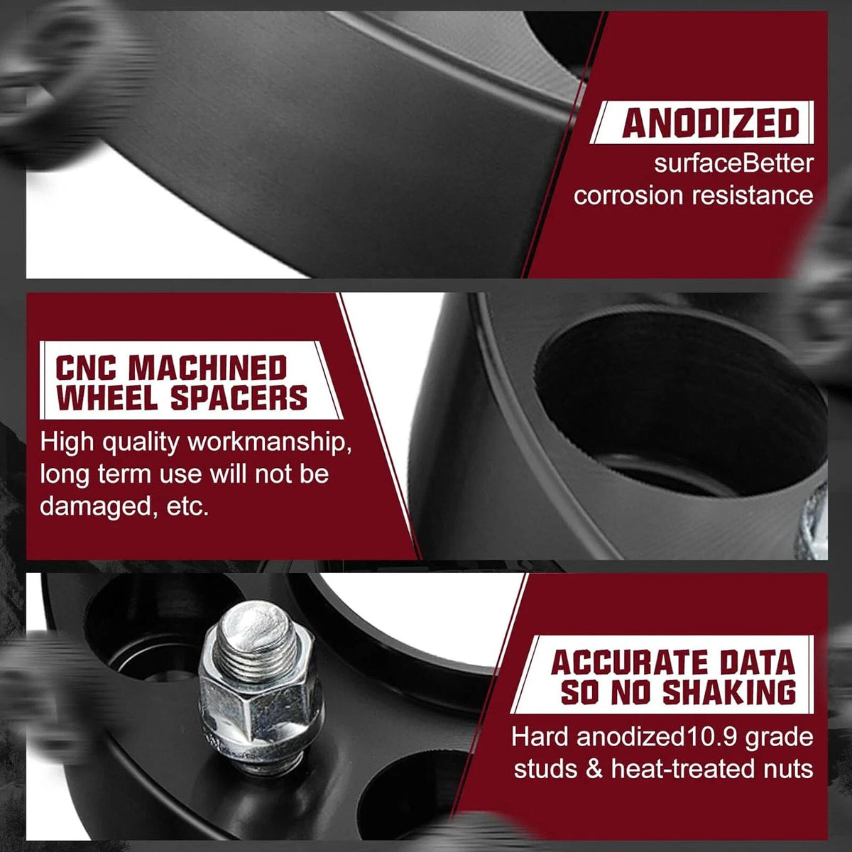 Set of 4 Hubcentric Wheel Spacers for Toyota 4Runner FJ Tacoma (2000–2023)