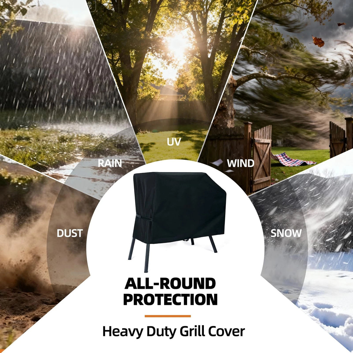 Heavy Duty Waterproof Grill Cover for 22 Inch Griddle (Outdoor BBQ)