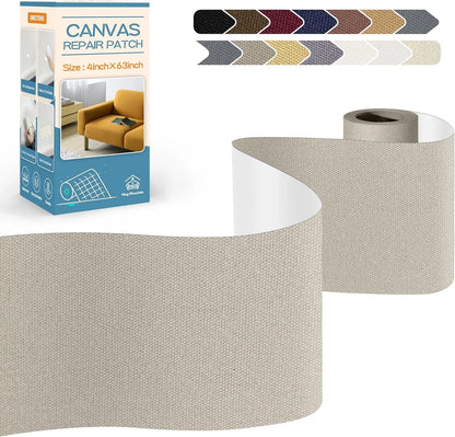 Canvas Repair Tape for Outdoor Gear (4" x 63", Grey)