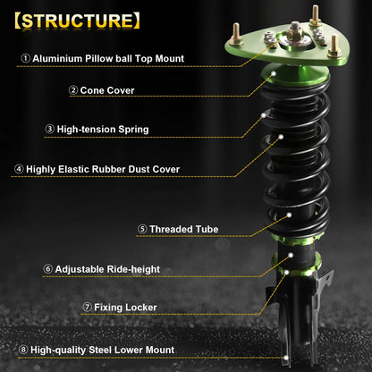 Coilovers for Subaru Forester, Impreza (2003–2008) Adjustable Height