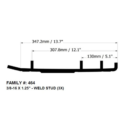 8" Carbides Skis for Camoplast All-Terrain & Touring (E8-464)