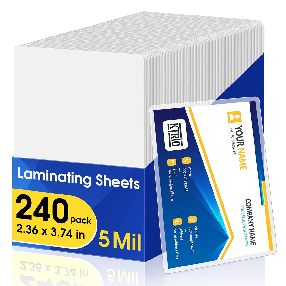 240 Pack Thermal Laminating Pouches 2.36"x3.74" for Business Cards