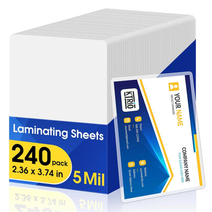 240 Pack Thermal Laminating Pouches 2.36"x3.74" for Business Cards