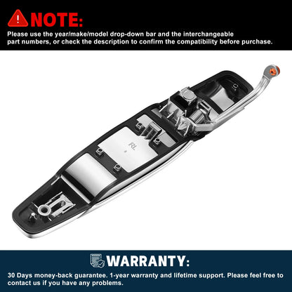 Rear Left Side Exterior Door Handle for Chevrolet Silverado (2007–2013)