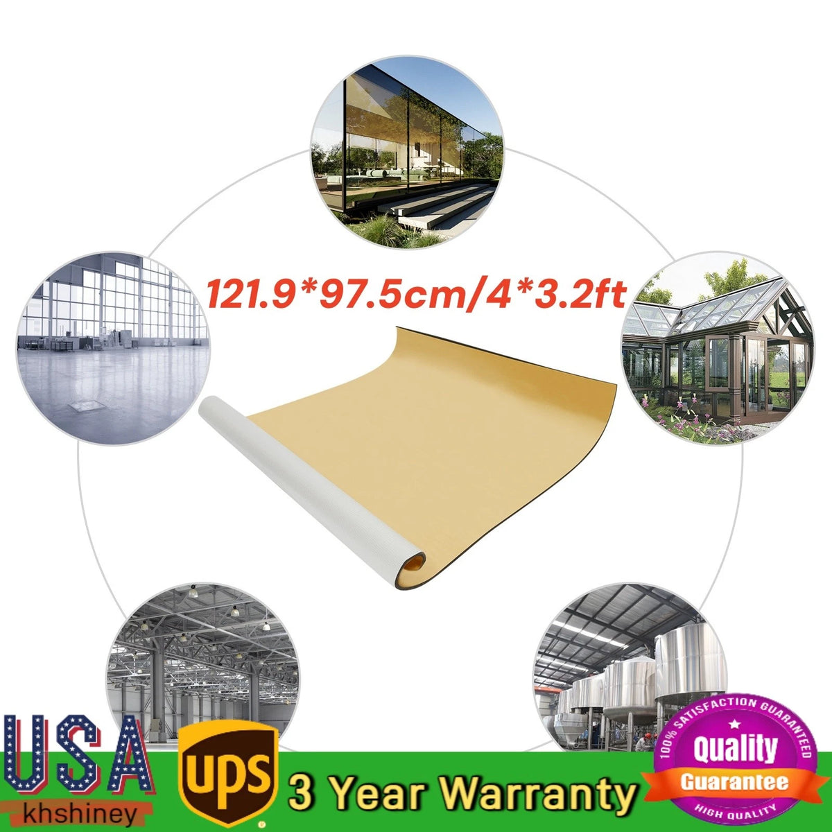 Set of 4 Sound Deadener Insulation Mats for Automotive Use