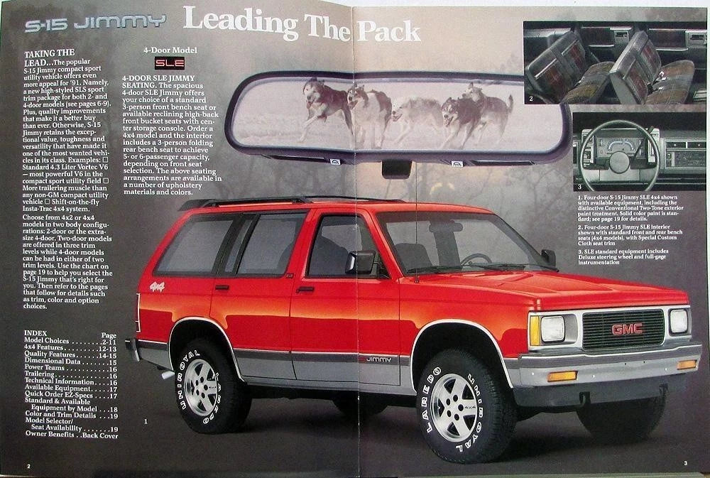 Sales Brochure for GMC S-15 Jimmy (1991)