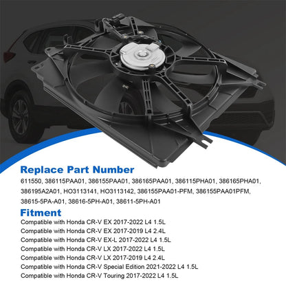 AC Condenser Cooling Fan for Honda CR-V (2017–2022)