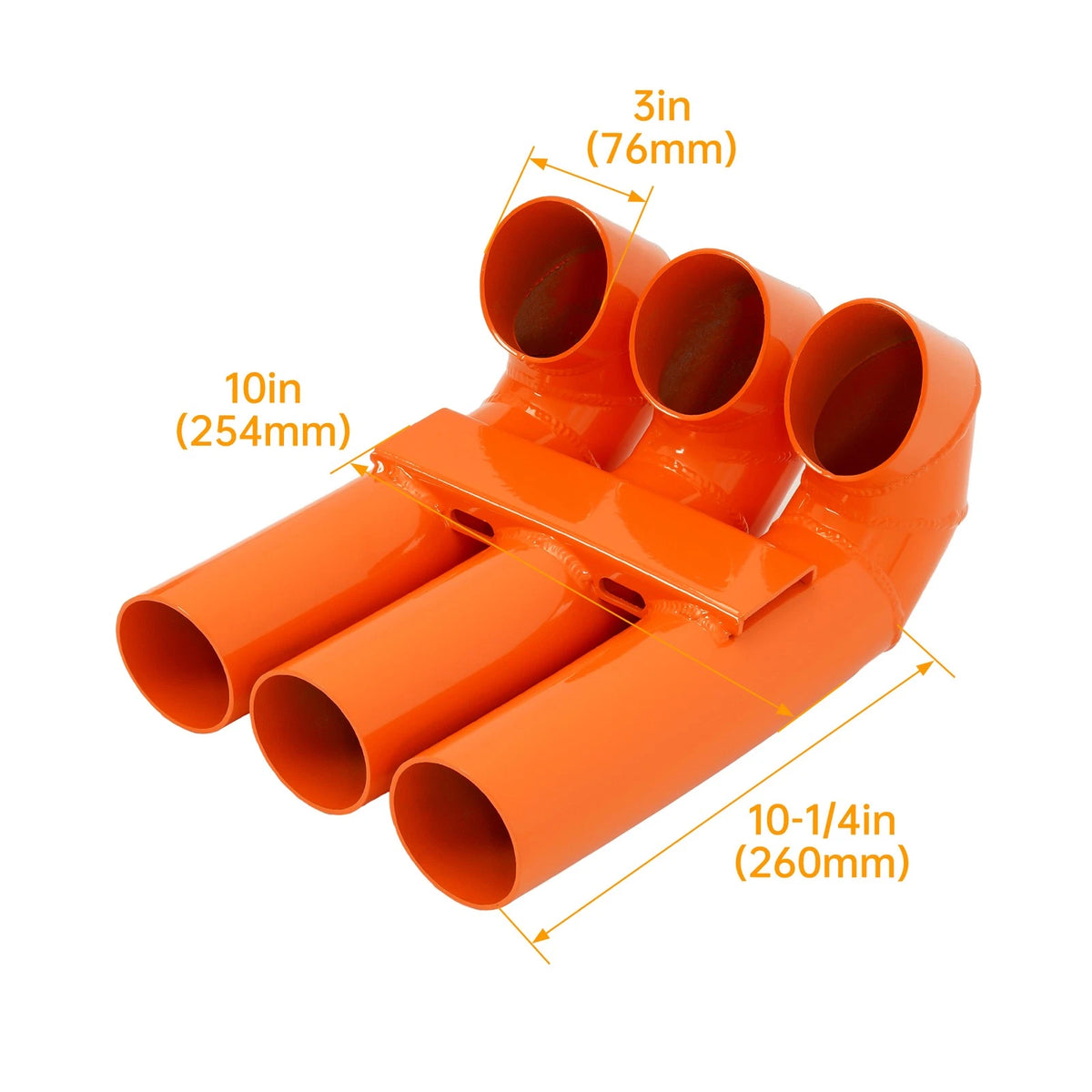 3" Aluminum Orange Snorkel Riser Kit for Polaris Sportsman (2016–2024) AINUO000006465