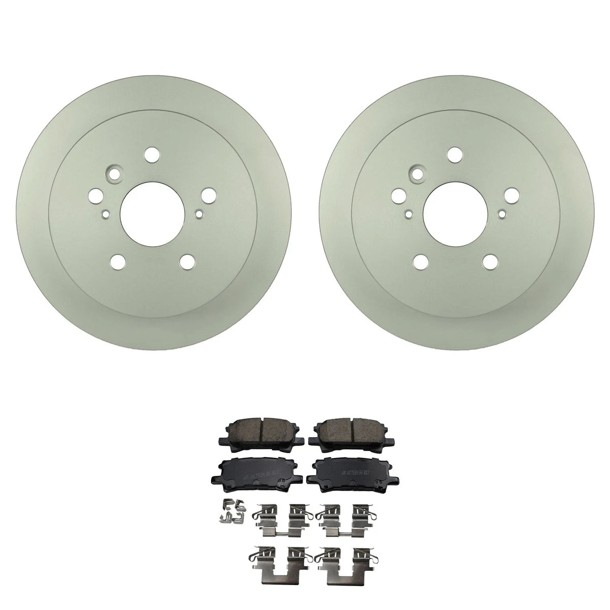 Set of 2 Bosch QuietCast Rear Rotors & Akebono ProACT Pads for Highlander RX400h (2006–2007)