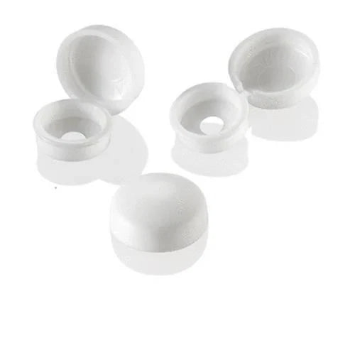 Set of 10 Screw Head Covers for Hinged Screws #6 #8 #10 M3 M4 M5 White HNG-100