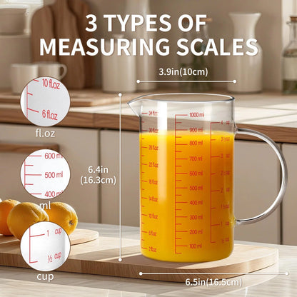 34Oz Glass Measuring Cup for Kitchen Use (2010–2023)