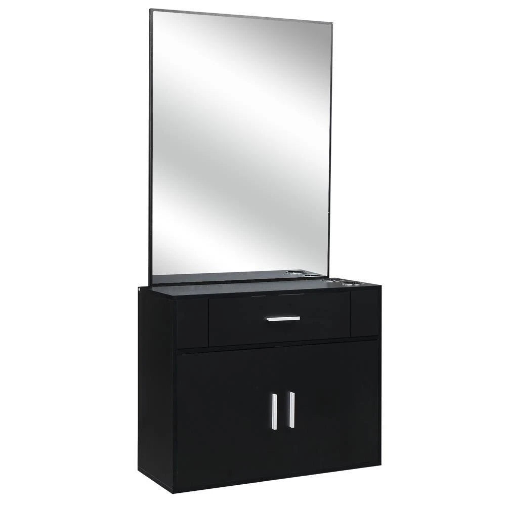 Wall Mount Hair Styling Station with Mirror for Barber Salon