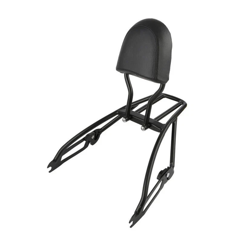 Chrome/Black Sissy Bar Luggage Rack Backrest for Harley Street 500 750 (2015–2020)