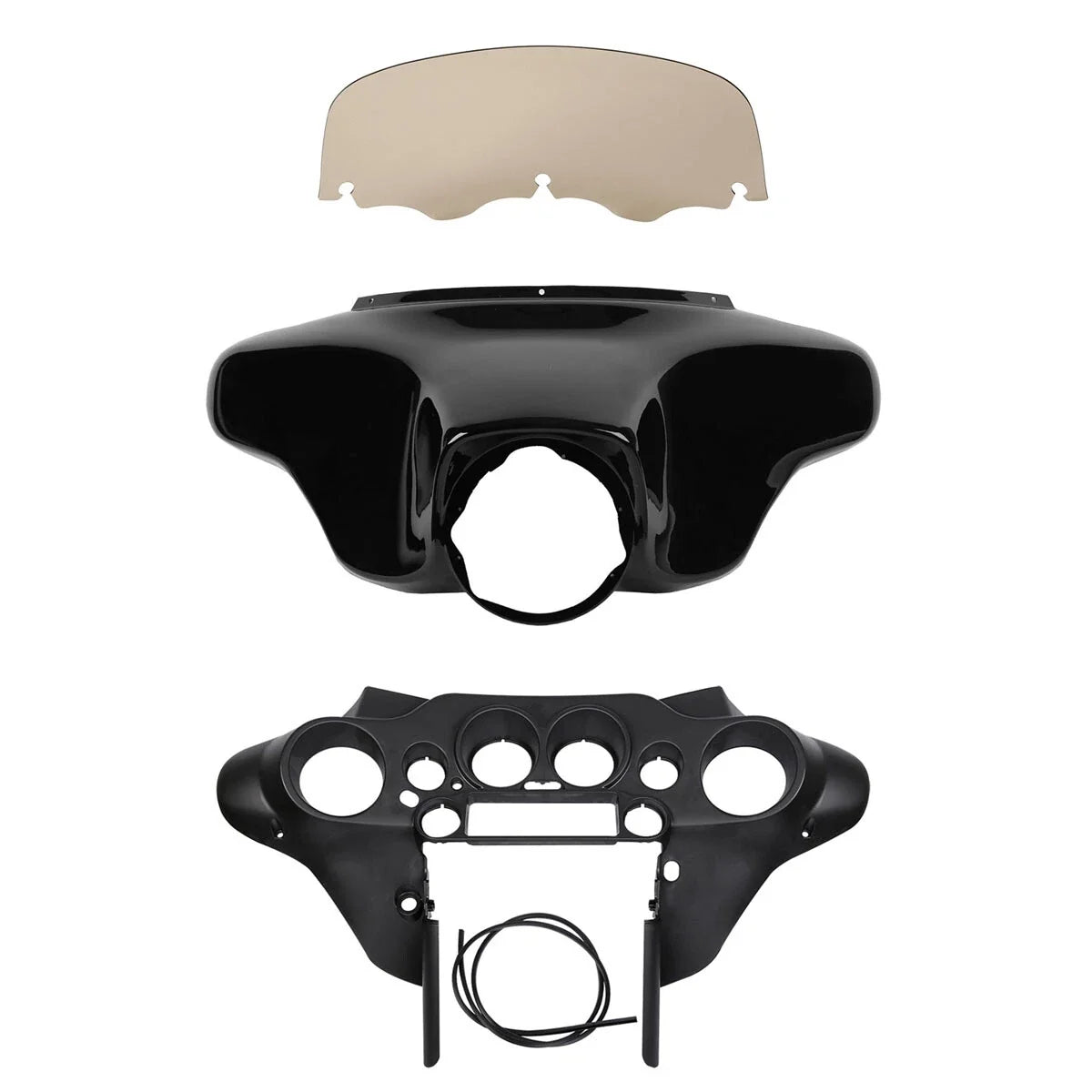 Batwing Inner Outer Cowl Fairing 8'' Windscreen for Harley Touring (1996–2013)