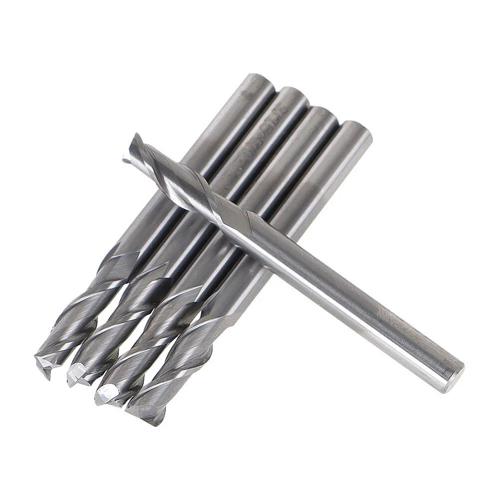 5 Pcs 3/16" 2 Flute Carbide End Mill for Various Applications (USA)