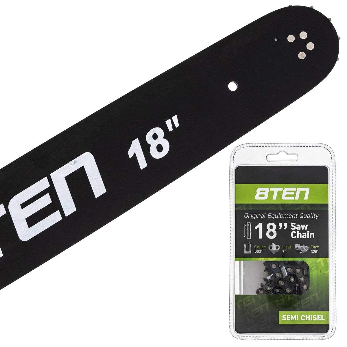 1 Chain 18in Guide Bar for Stihl 029 (3003 002 7017, L2631874-4025SS)