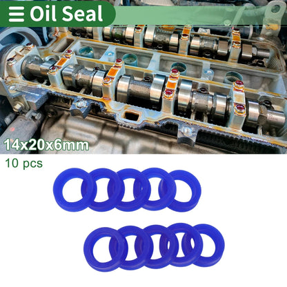 Set of 10 Oil Seal Rotary Shaft Seal 14x20x6mm for Various Models