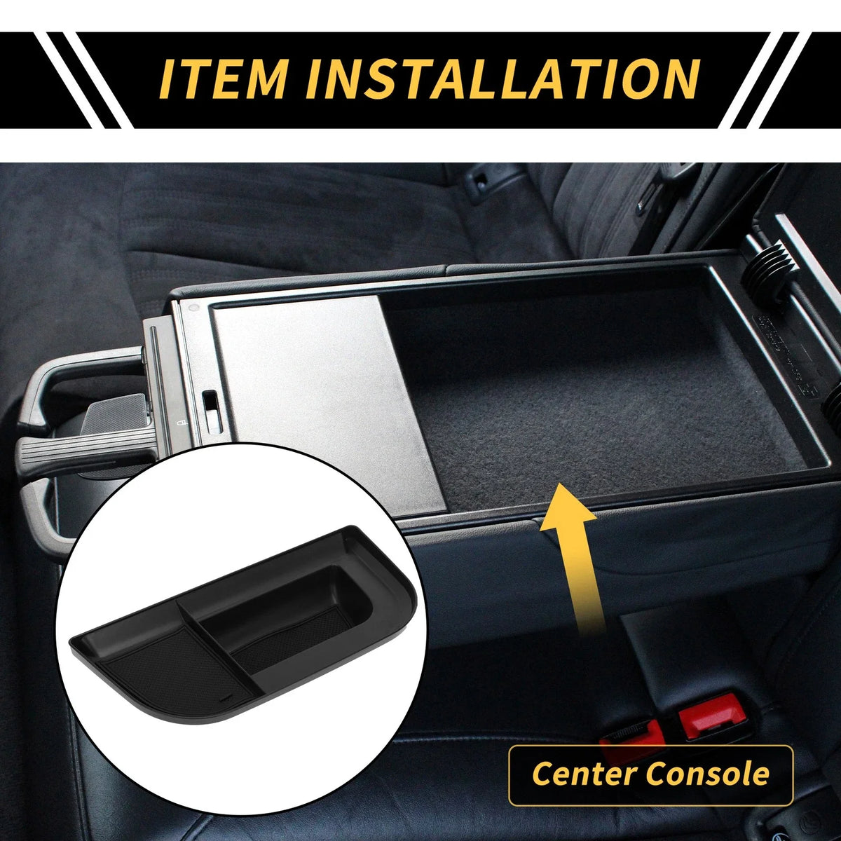 Center Console Organizer Tray for Ford Maverick (2022–2024) Black