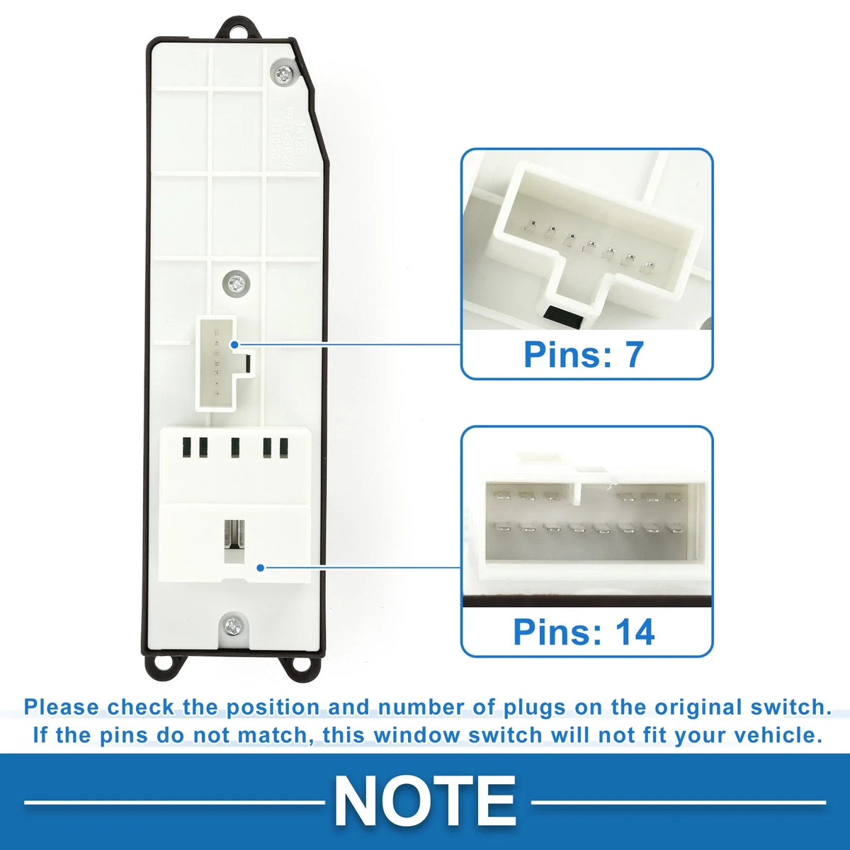 Front Right Power Window Switch for Toyota Land Cruiser (1997–2002) No. 8482060120