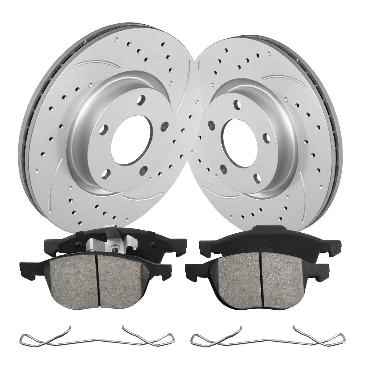 Front Disc Brake Rotors + Brake Pads for Mazda 5, Mazda 3 (2006–2012)