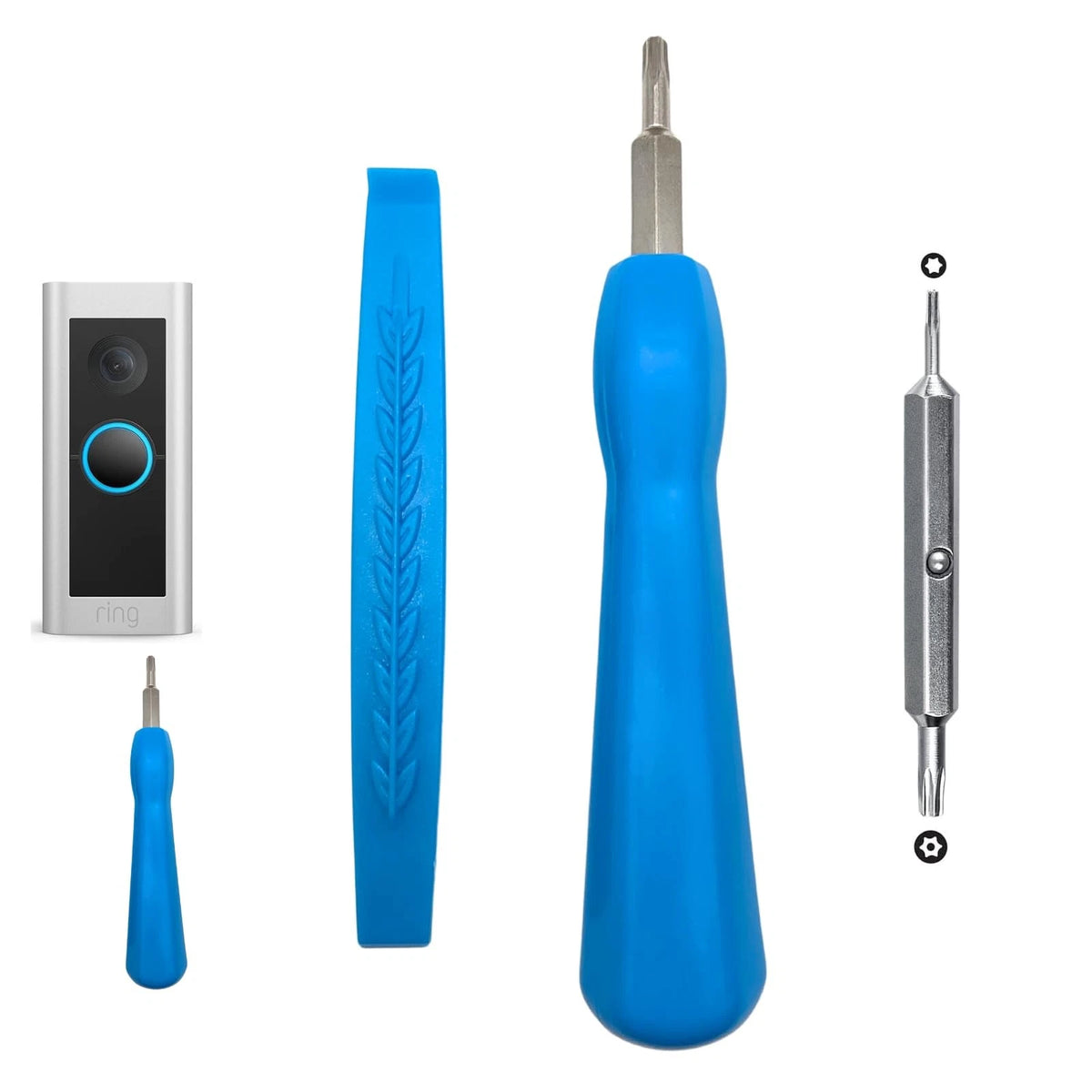 T6 + T15 Screwdriver Set with Pry Tool for Ring Doorbell (One Size)