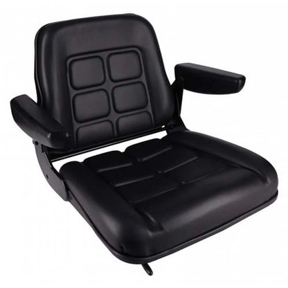 Low Back Seat for Allis Chalmers (Fits All Models) Black Vinyl