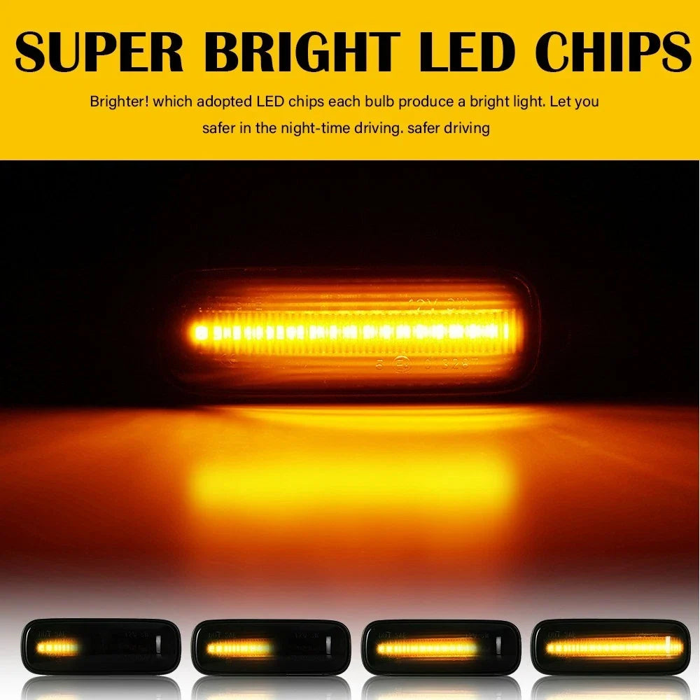 LED Side Marker Turn Signal Lamps for Honda Civic (1996–2000) - Smoke Amber