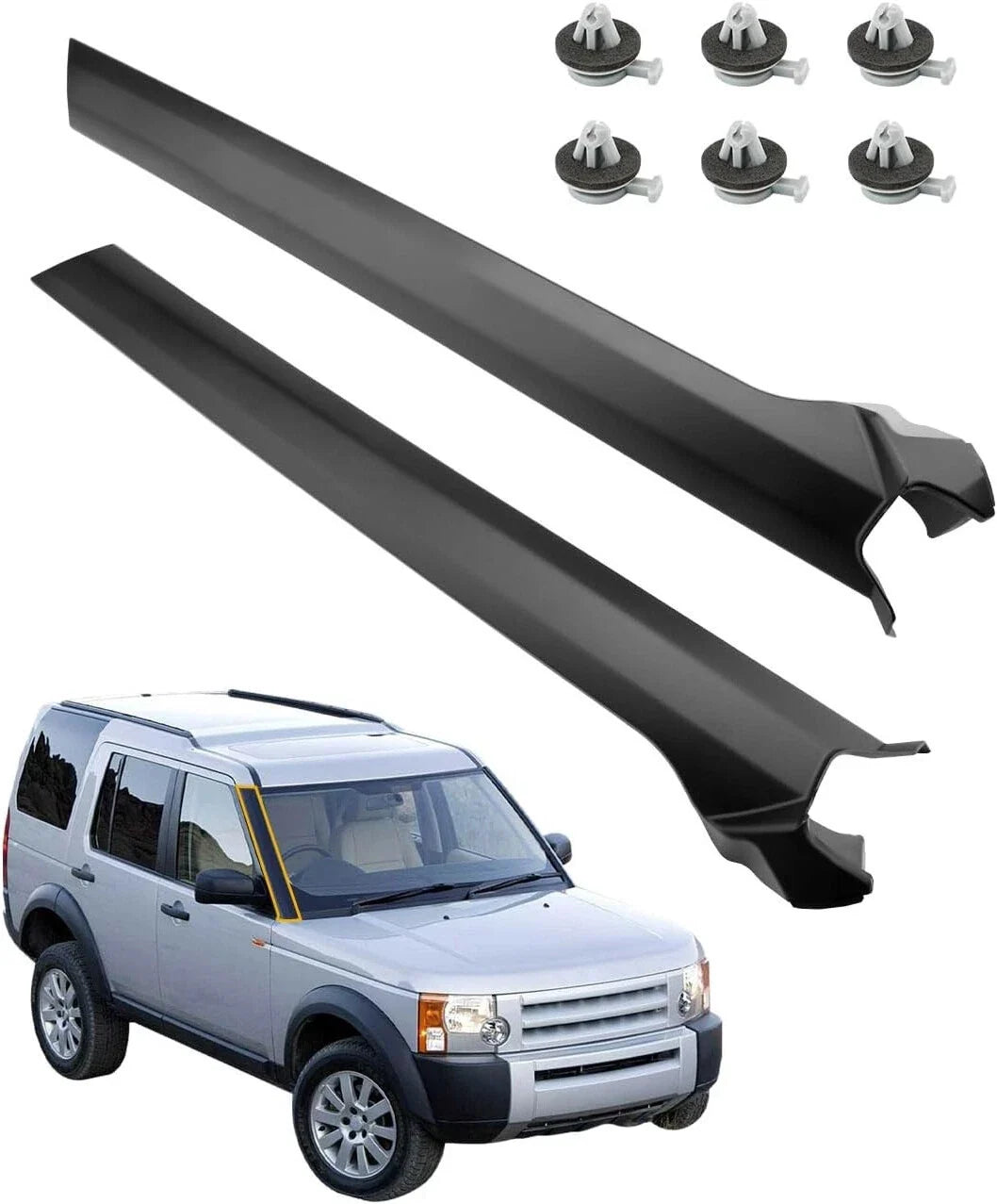 Windscreen A Pillar Trim Molding Set for Land Rover LR3 LR4 (2005–2016)