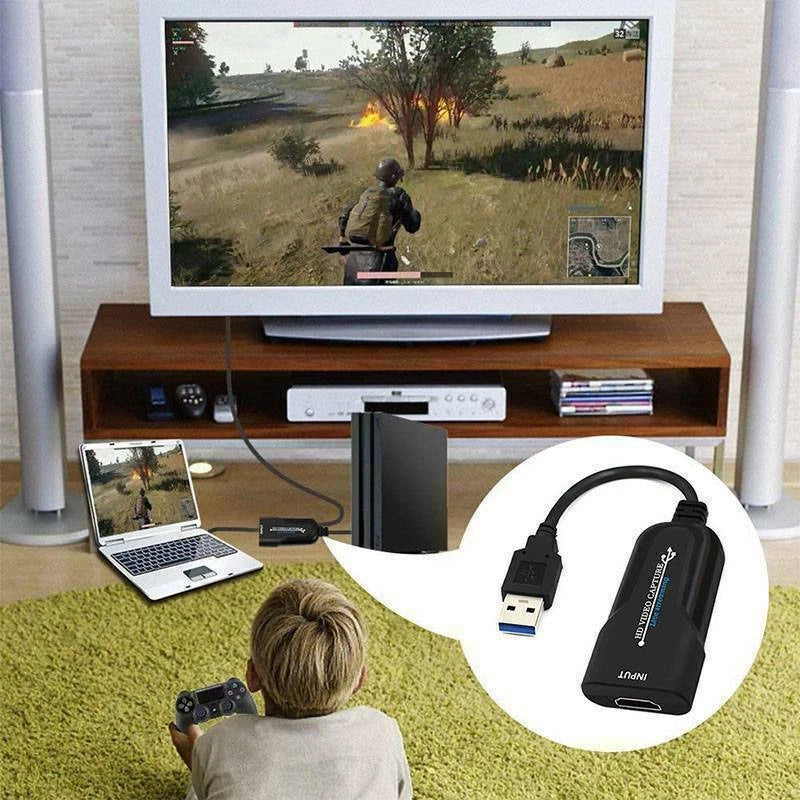 HDMI to USB 3.0 Video Capture Card for Live Streaming (4K 1080P 60fps)