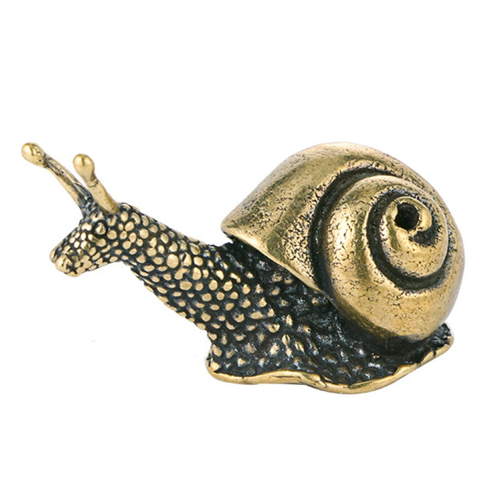 Solid Brass Snail Figurines for Home Office Decoration