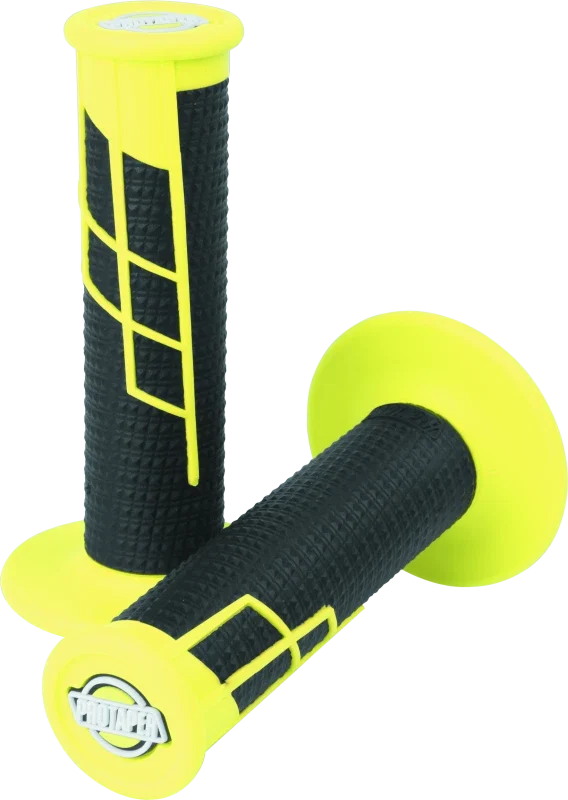 ProTaper Clamp-On 1/2 Waffle Grip for Motorcycle (Universal) - Neon Yellow/Black