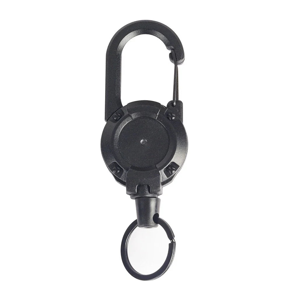 Heavy Duty Retractable Badge Reel with Carabiner Clip for Keys (Universal)
