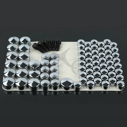 Chrome Bolt Topper Caps for Harley Davidson FLH FLT (2007–2013)