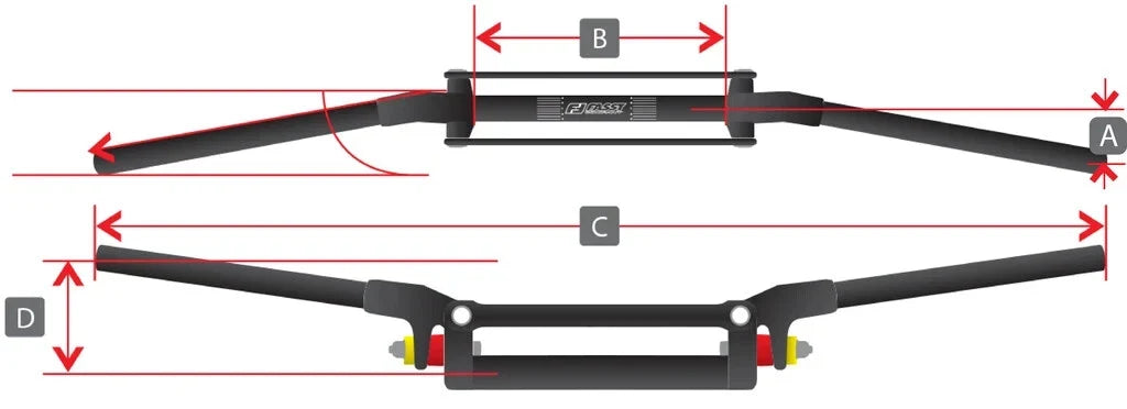 Fasst Flexx 14 Degree Handlebars for Yamaha YFZ 450 (2004–2023)