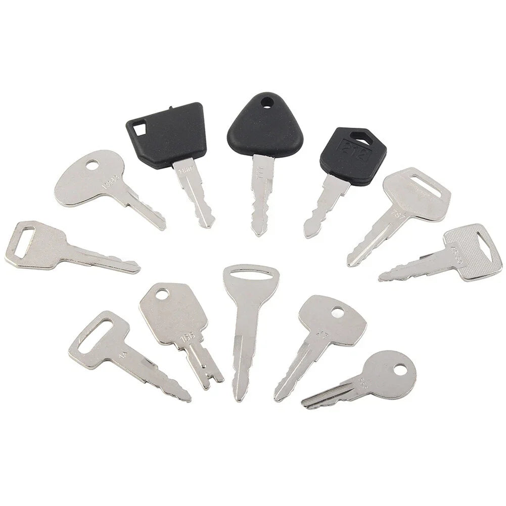 12PCS Forklift Keys Set for JCB, Volvo, Yale, Caterpillar