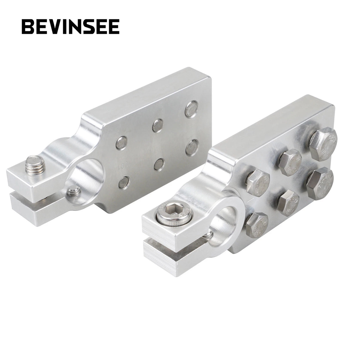 2X Flat Battery Terminals for Car Audio (4/0 AWG Lugs)