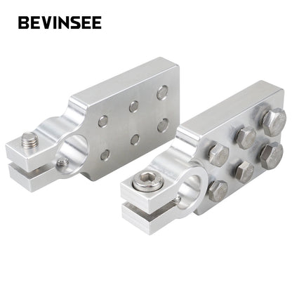 2X Flat Battery Terminals for Car Audio (4/0 AWG Lugs)