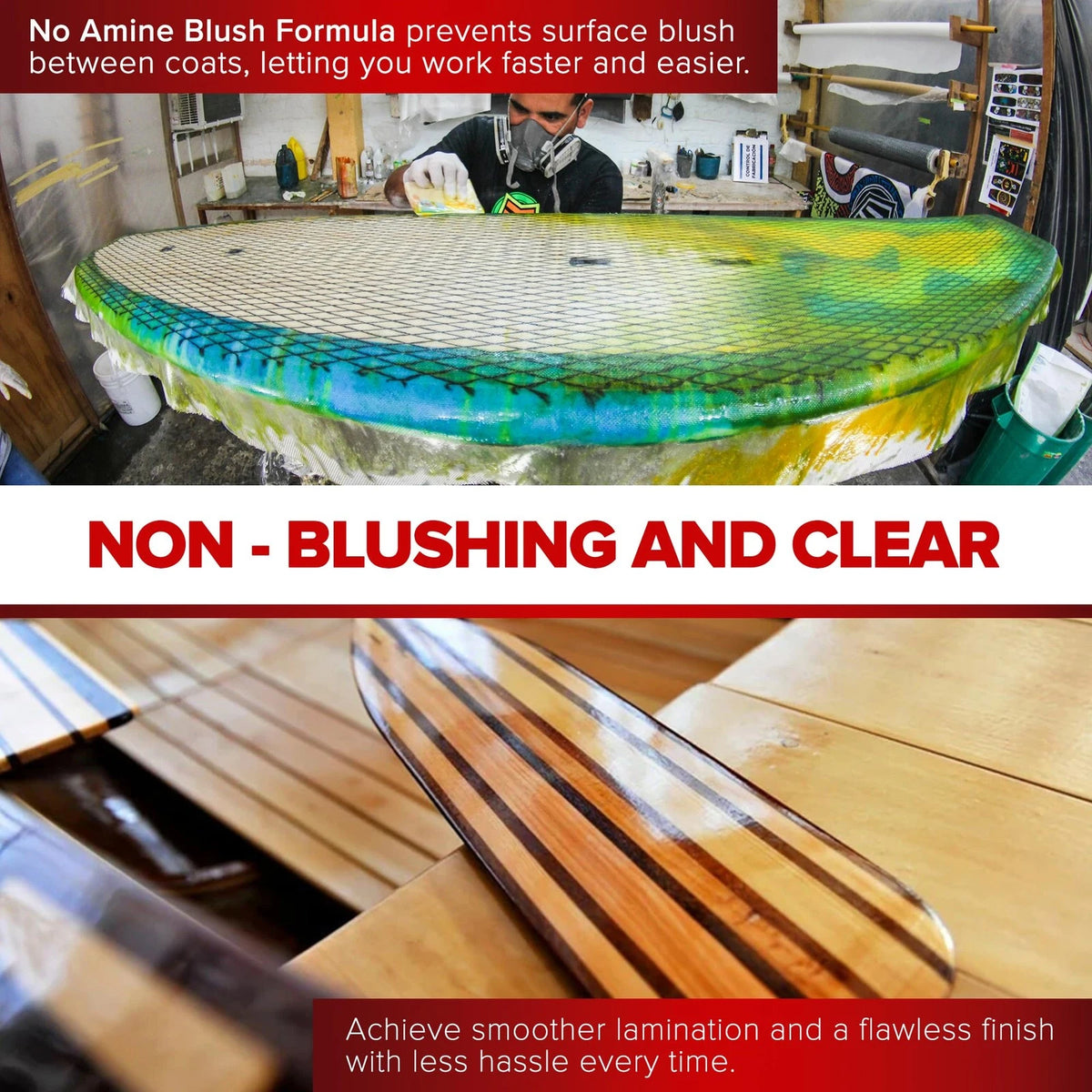 Marine Epoxy Resin Kit 1.5 Quart (2:1, Clear)