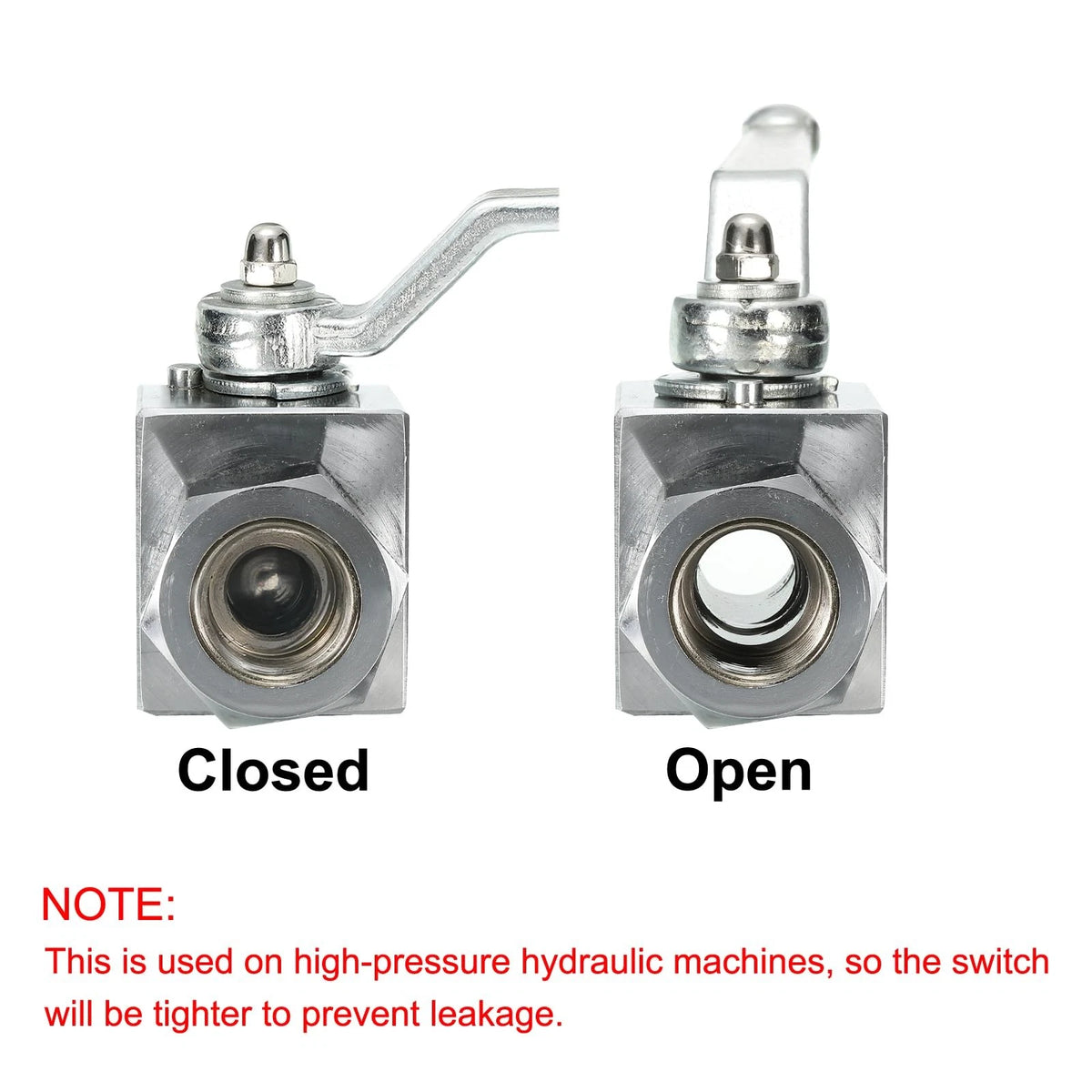 2-Way Hydraulic Ball Valve 3/4 Inch NPT Female Silver for Automotive