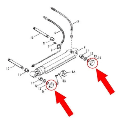 Trim Cylinder Ram Cap Pin for Mercruiser Alpha One Gen II (1, 2)