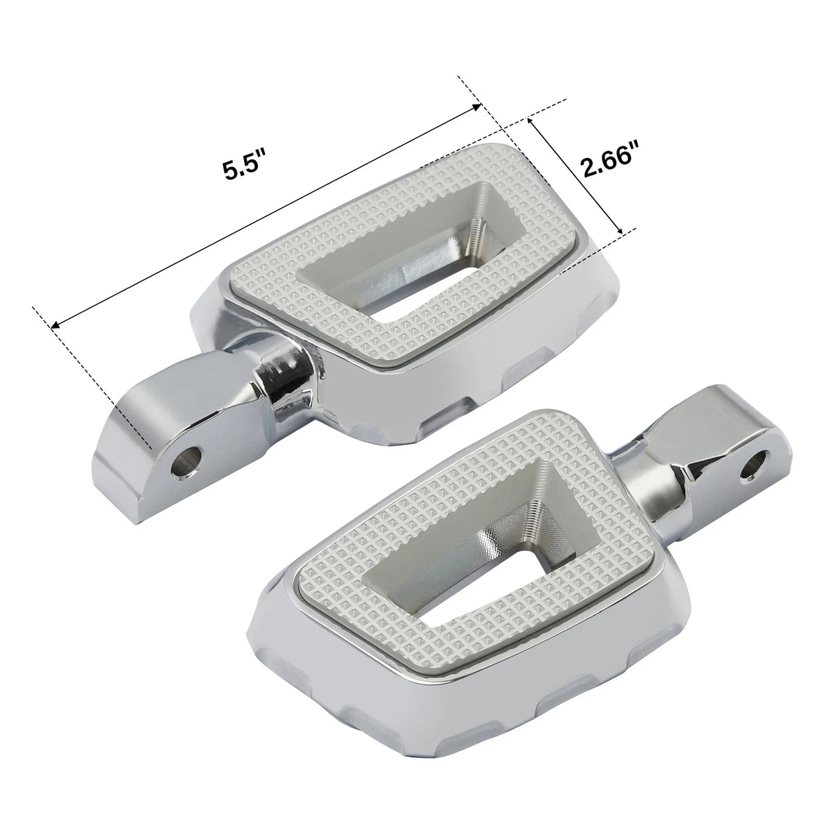 Chrome Footpegs for Harley Softail Fat Bob Low Rider Fat Boy (2018–2023)
