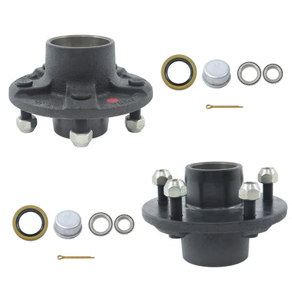 Set of 2 Trailer Idler Hub Kits for 3500 lbs Axle 5 on 5