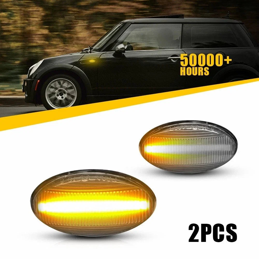 LED Front Fender Side Marker Signal Lights for MINI R50 Hatchback Cooper (2002–2006)