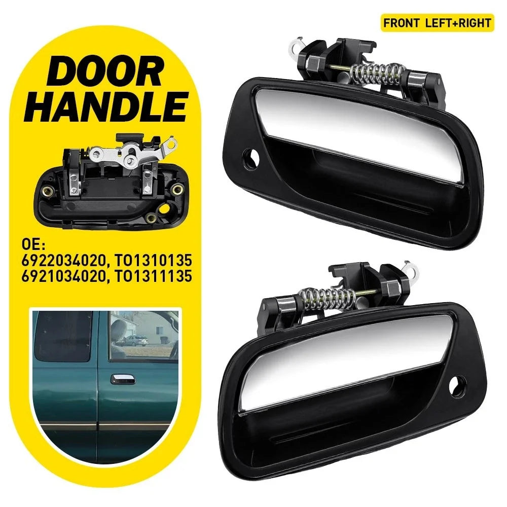 2 Piece Exterior Front Door Handle Set Chrome for Toyota T100 (1993–1998)