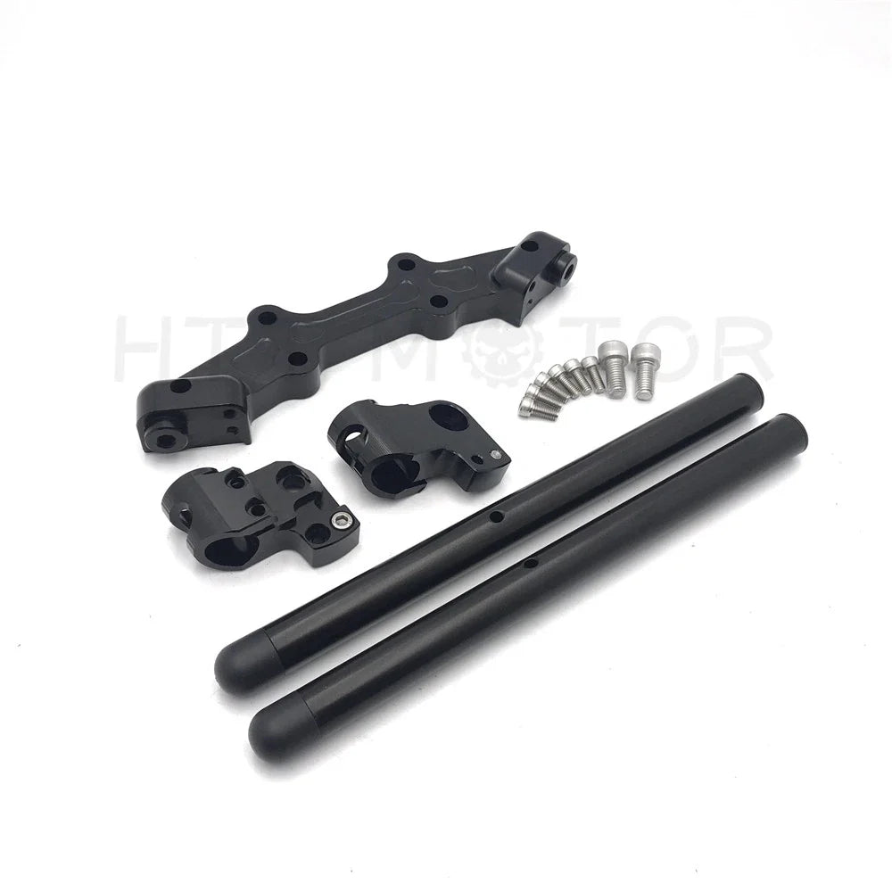 Clip-On Adapter Plate Handlebar Set for Yamaha MT-07 FZ-07 (2014–2017) Black