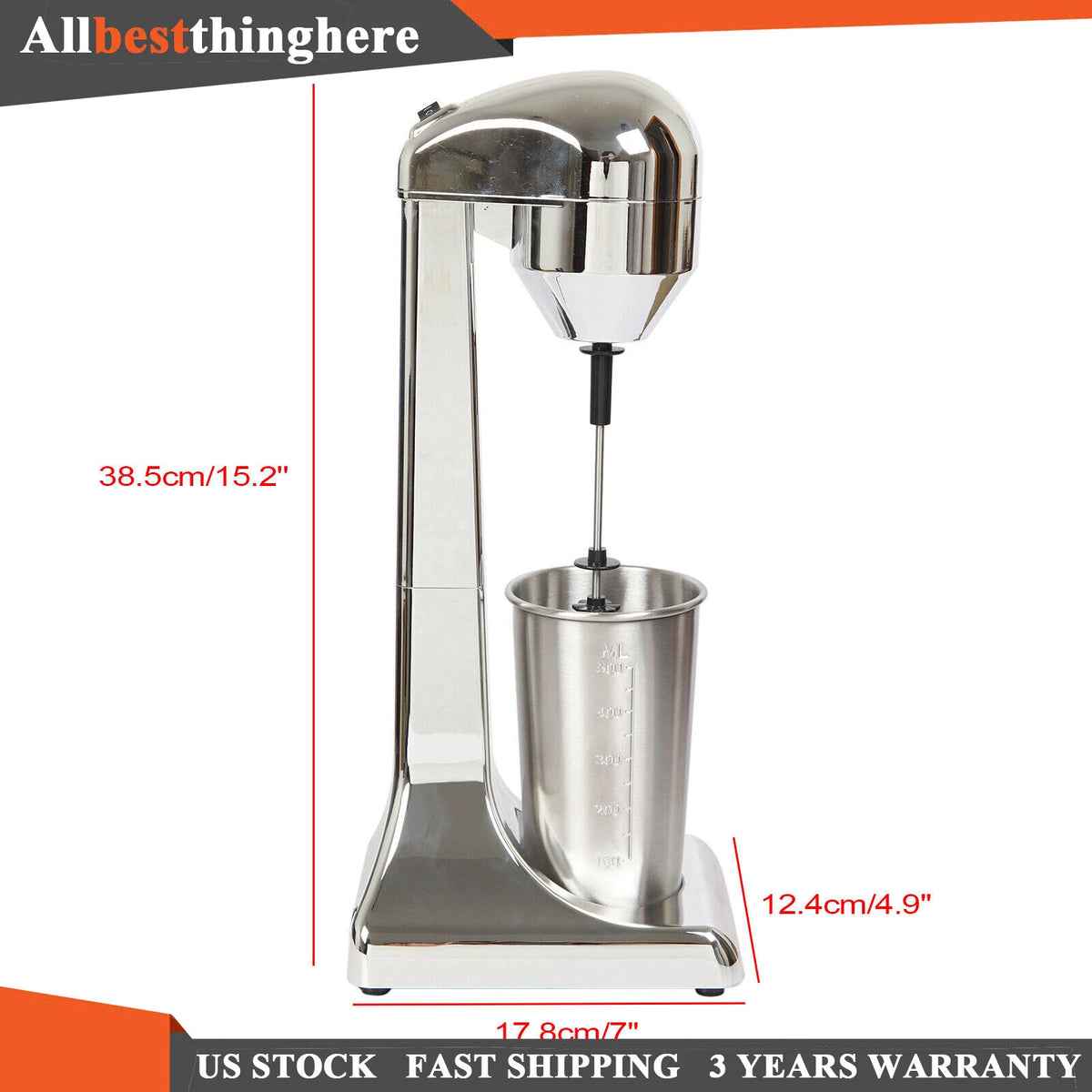 Commercial Electric Milk Shaker for Smoothies and Milkshakes