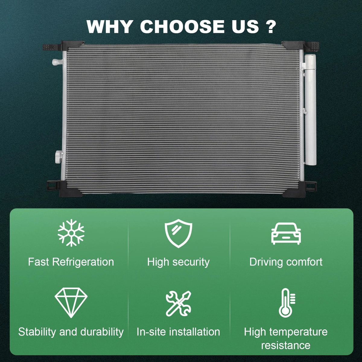 AC Condenser for Lexus ES350, Toyota Avalon, RAV4, Camry (2019–2021)