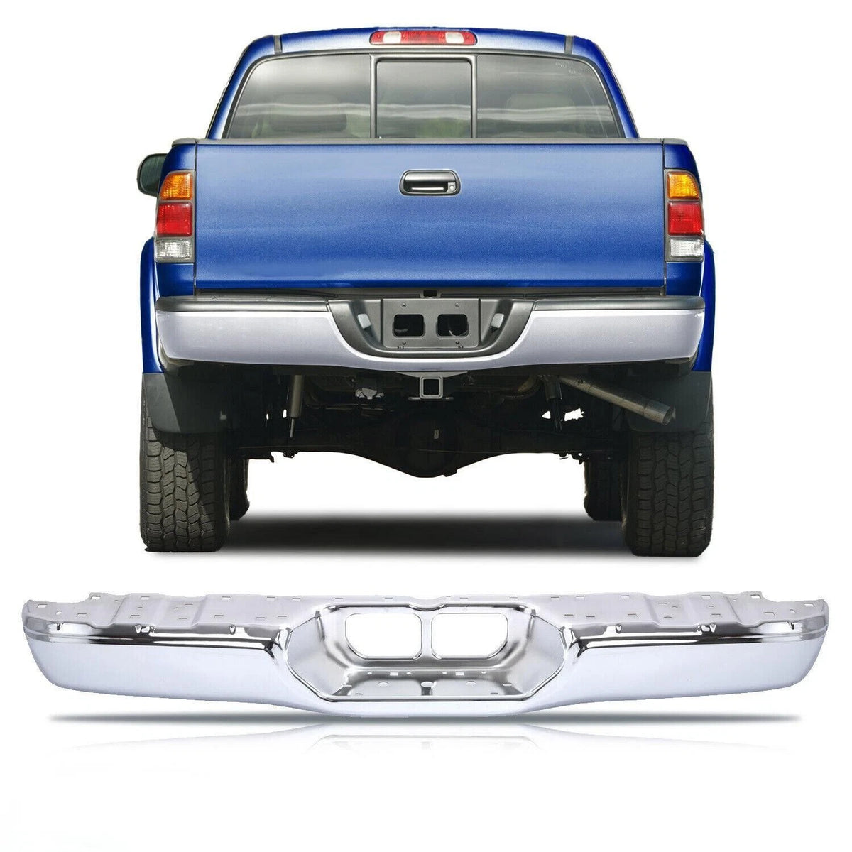 Chrome Rear Bumper Face Bar for Toyota Tundra (2000–2006) - CON-A000322, TO1102229