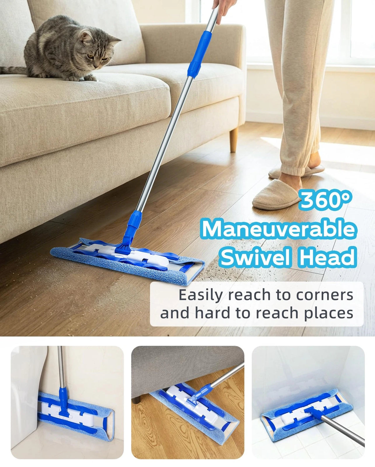 Microfiber Mop for 59.4 x 16.5 x 5.1 Inch (No Part Numbers)