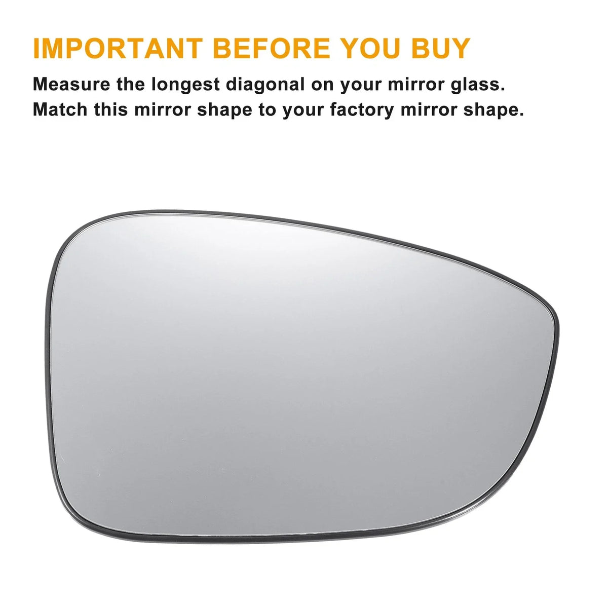 Right Side White Mirror Glass w/ Back Non-heated for Honda Accord (2018–2022)